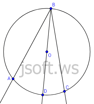 Daxili bucağın tərəfləri dimetrə nəzərən müxtəlif yarımçevrələrdə yerləşir