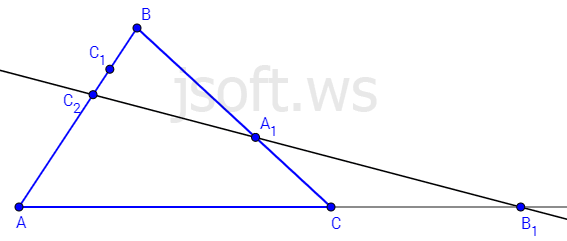 Tərs Menelay teoremi