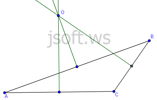 Korbucaqlı üçbucaqda tərəflərin ortasından qaldırılmış perpendikulyar