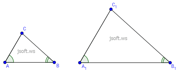 Üçbucaqların oxşarlığının birinci əlaməti